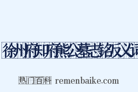 徐州府知府熊公墓志铭反义词是什么意思的图片